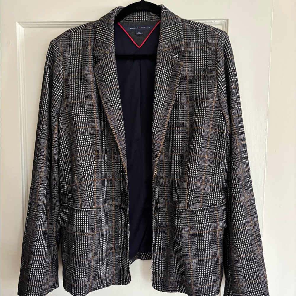 Women’s Plaid Blazer - Black and Brown